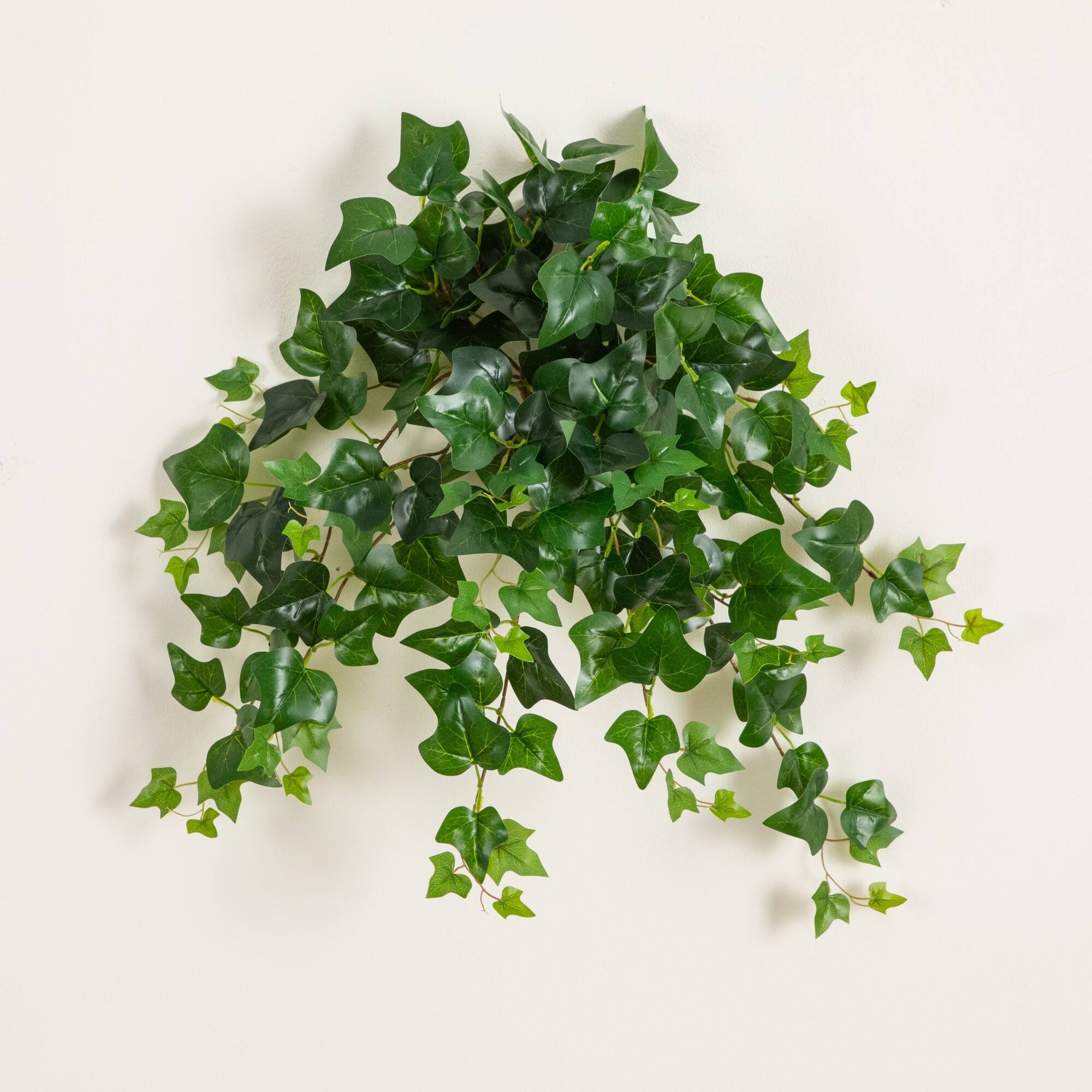 24" UV Resistant Artificial Puff Ivy Hanging Plant (Indoor/Outdoor) - Set of 3